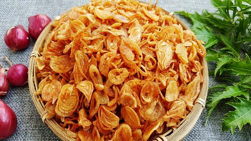 Nguyên liệu bánh tráng trộn - Hành phi